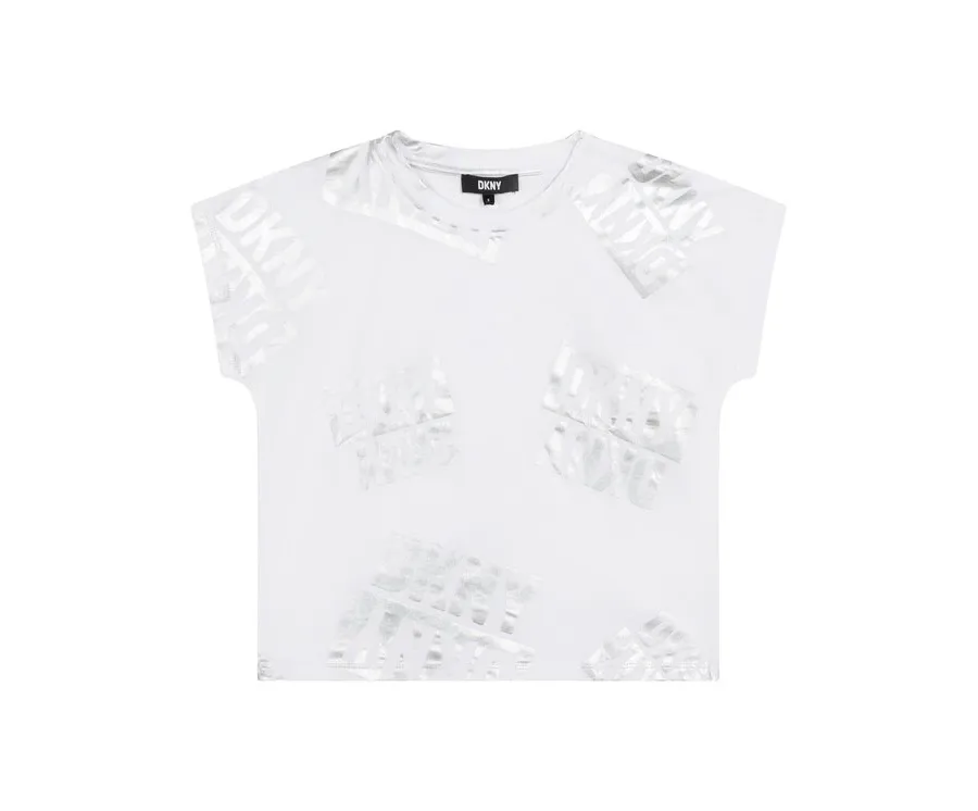 obrazek 1 DKNY T-Shirt D35S77 D Biały Regular Fit