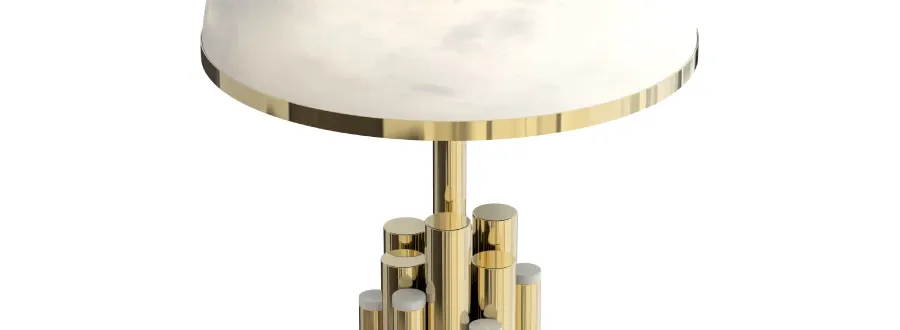 obrazek 3 Lampa nocna Andros z wyjątkowym abażurem z alabastru
