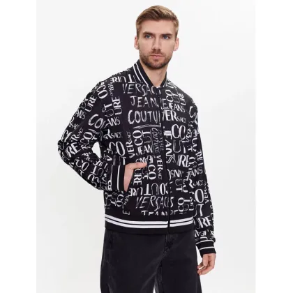 Zdjęcie Versace Jeans Couture Bluza Print Logo 74GAI330 Czarny Regular Fit
