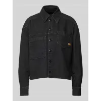 Zdjęcie Kurtka jeansowa krótka z wykładanym kołnierzem