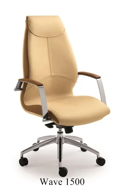 Picture Fotel skórzany prestiżowo wykończony skórą Wave