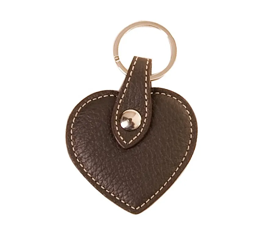 picture 1 Leather key ring - heart - Absolute Breton