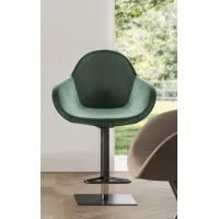 Picture Adjustable, swivel, leather bar chair