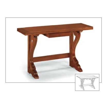 Zdjęcie Stół rozkładany / konsola z szufladą, 160cm - Fratelli Mirandola