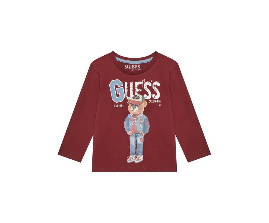 obrazek 1 Guess Bluzka N5YI23 K8HM4 Bordowy Regular Fit
