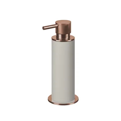Picture A unique copper-plated dispenser Ø7xH19 cm in pearl color