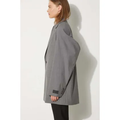 Zdjęcie Kenzo marynarka wełniana kolor szary oversize gładka FE62VE2469RB.97