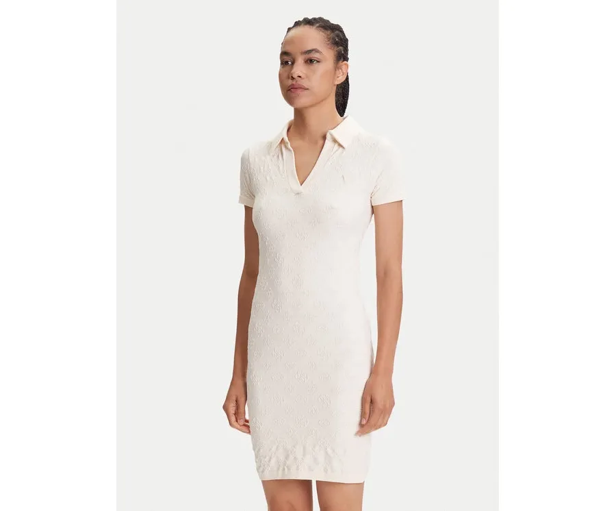 obrazek 1 Guess Sukienka codzienna V5YK05 Z3OA0 Écru Regular Fit