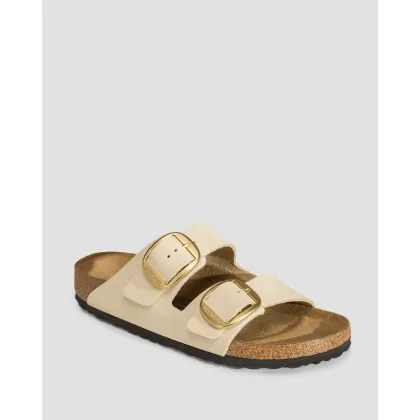 Zdjęcie Beżowe Klapki Damskie Birkenstock Arizona Big Buckle Nubuck Leather Narrow