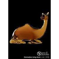 Picture Two tasteful camels made of Murano glass