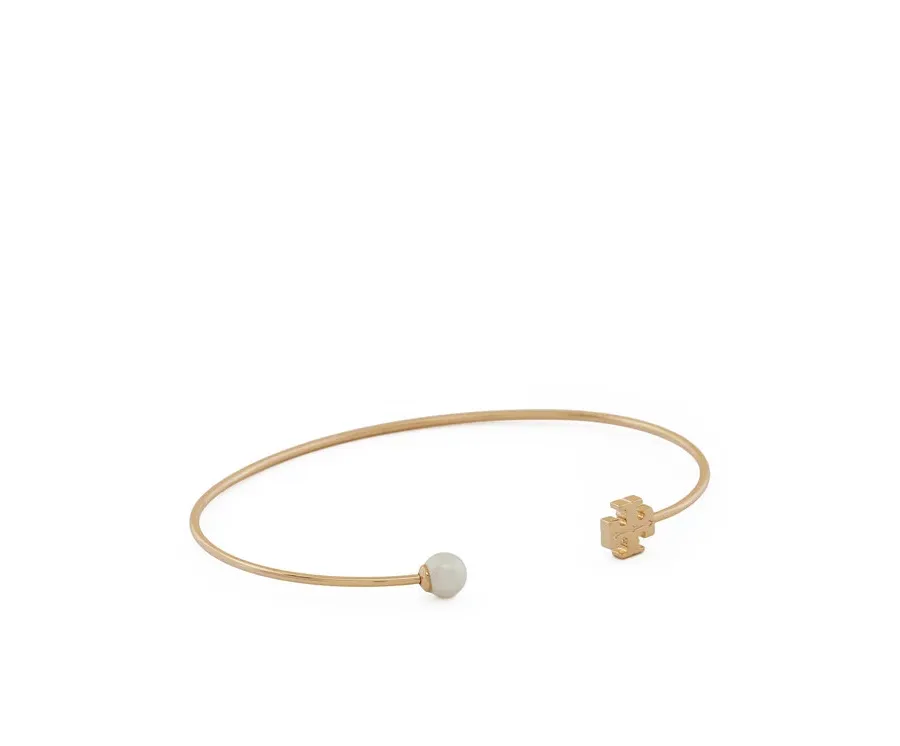 obrazek 1 Tory Burch Bransoletka Kira Pearl Cuff 157968 Złoty