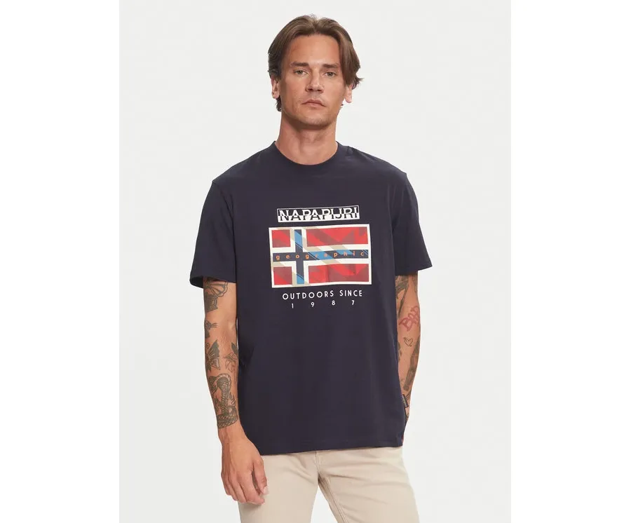 obrazek 1 Napapijri T-Shirt S-Dorees NP0A4IBE Granatowy Regular Fit