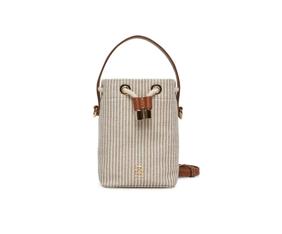 obrazek 1 Tommy Hilfiger Torebka Th Premium Beach Le Bucket AW0AW17215 Beżowy