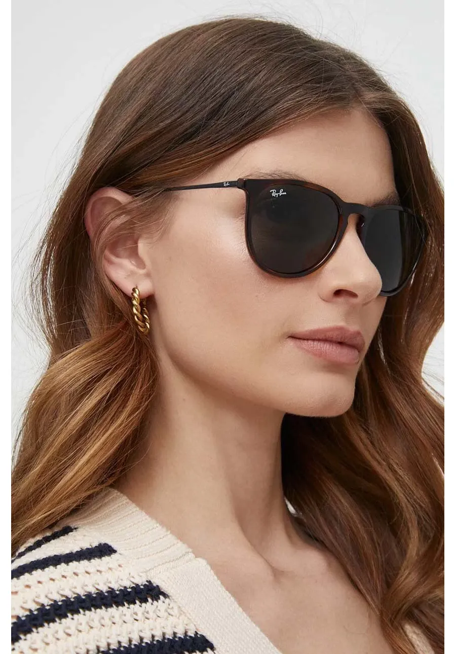 obrazek 1 Ray-Ban okulary przeciwsłoneczne ERIKA damskie kolor brązowy 0RB4171