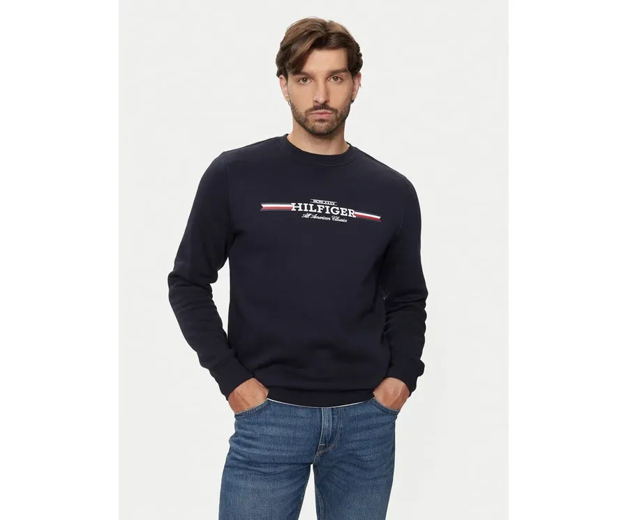 obrazek 1 Tommy Hilfiger Bluza MW0MW35530 Granatowy Regular Fit