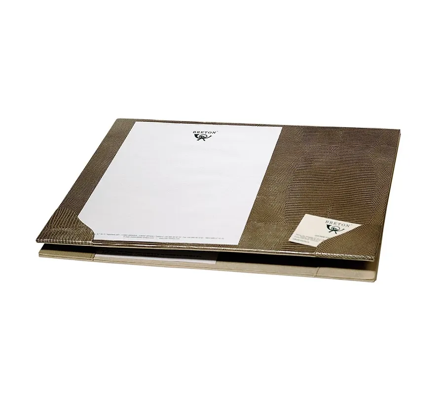 picture 1 Leather pad for the desk with corner pockets