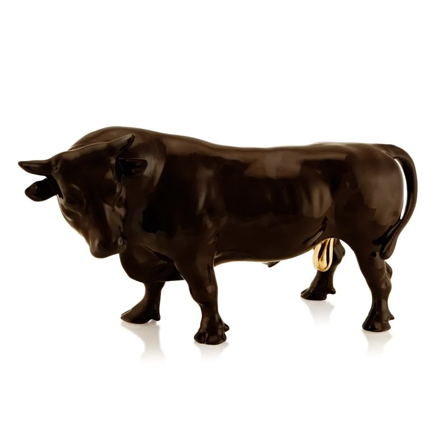 picture 1 Ceramic bronze bull statuette - Ahura