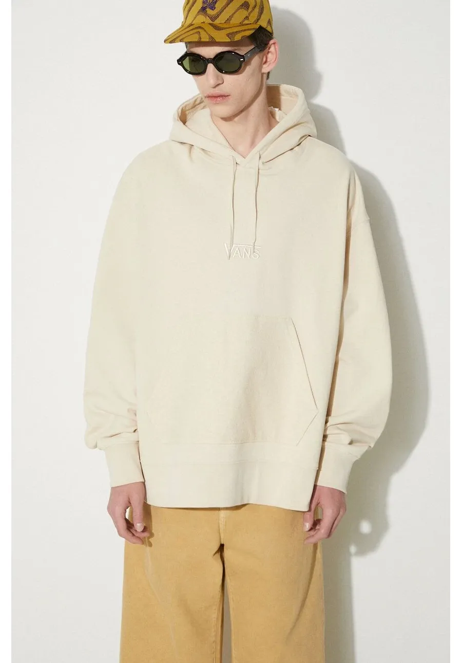 obrazek 1 Vans bluza bawełniana Premium Standards Baggy Fleece Po LX męska kolor beżowy z kapturem gładka VN000GVSCHW1
