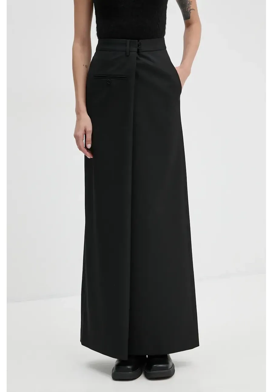 obrazek 1 MM6 Maison Margiela spódnica kolor czarny maxi prosta S62MI0025.M35227