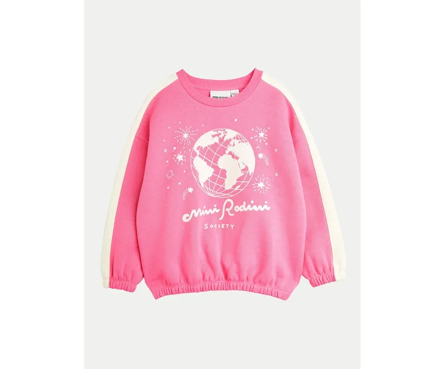 obrazek 1 Mini Rodini Bluza Society 2472011928 Różowy Regular Fit MINI RODINI
