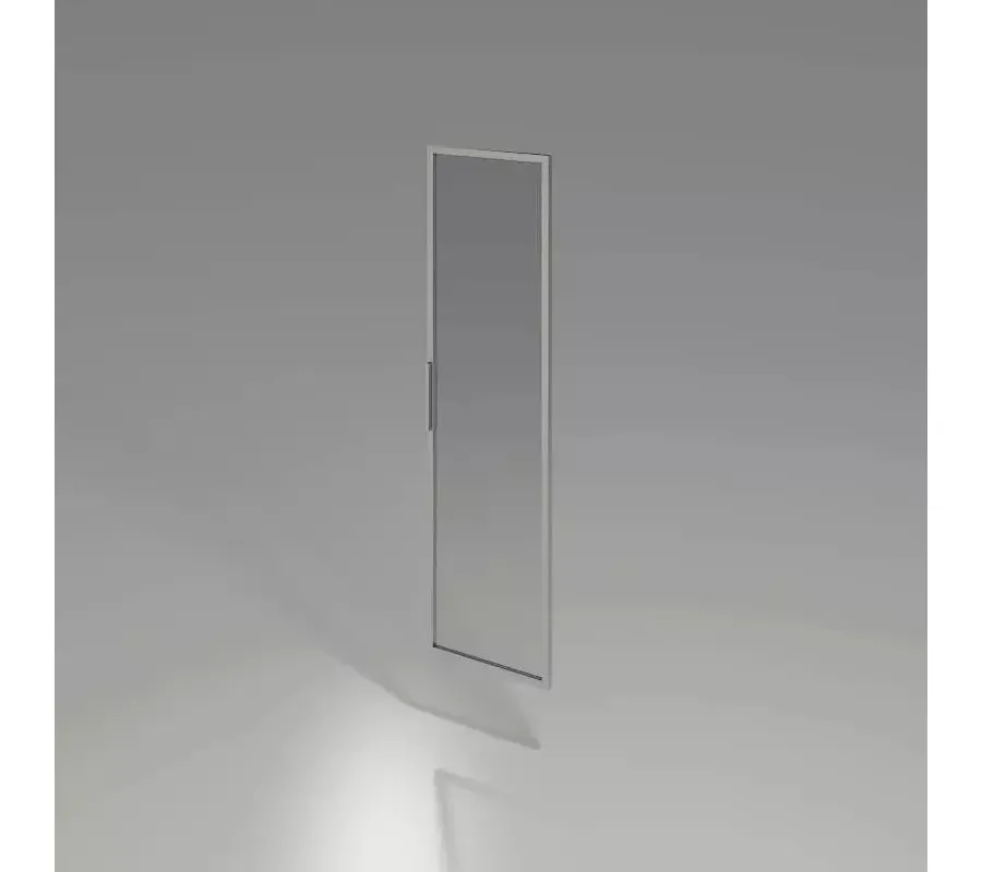obrazek 1 Drzwi szklane o wymiarach 40x142cm w ramie aluminiowej - Biuro Serwis