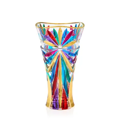 Zdjęcie Artystycznie malowany wazon ze szkła murano (30 cm)