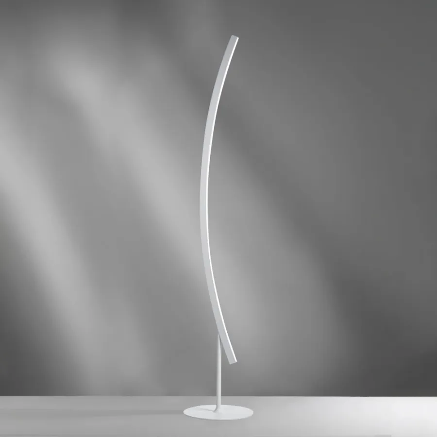 obrazek 2 Biała lampa stojąca Bow - h. 175 cm