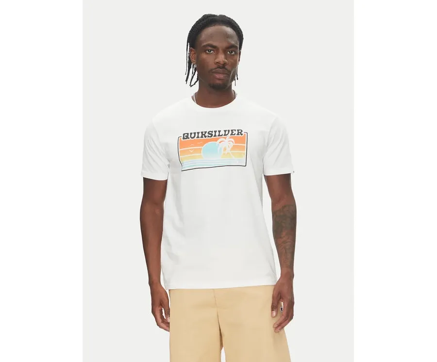 obrazek 1 Quiksilver T-Shirt EQYZT08065 Biały Regular Fit