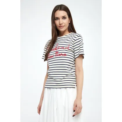 Zdjęcie T-shirt damski w paski Olga WEEKEND MAX MARA Weekend Max Mara
