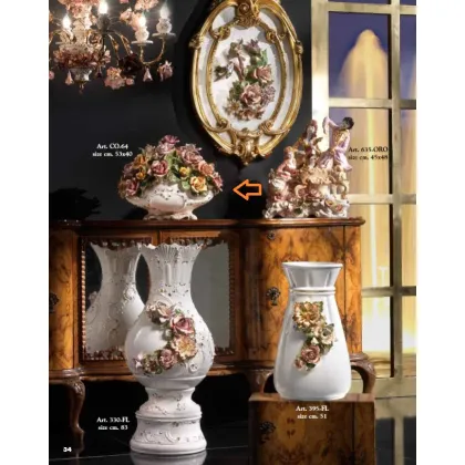 Zdjęcie Oryginalny wazon z kompozycją kwiatową wykonany z ceramiki - Ceramiche Sonda