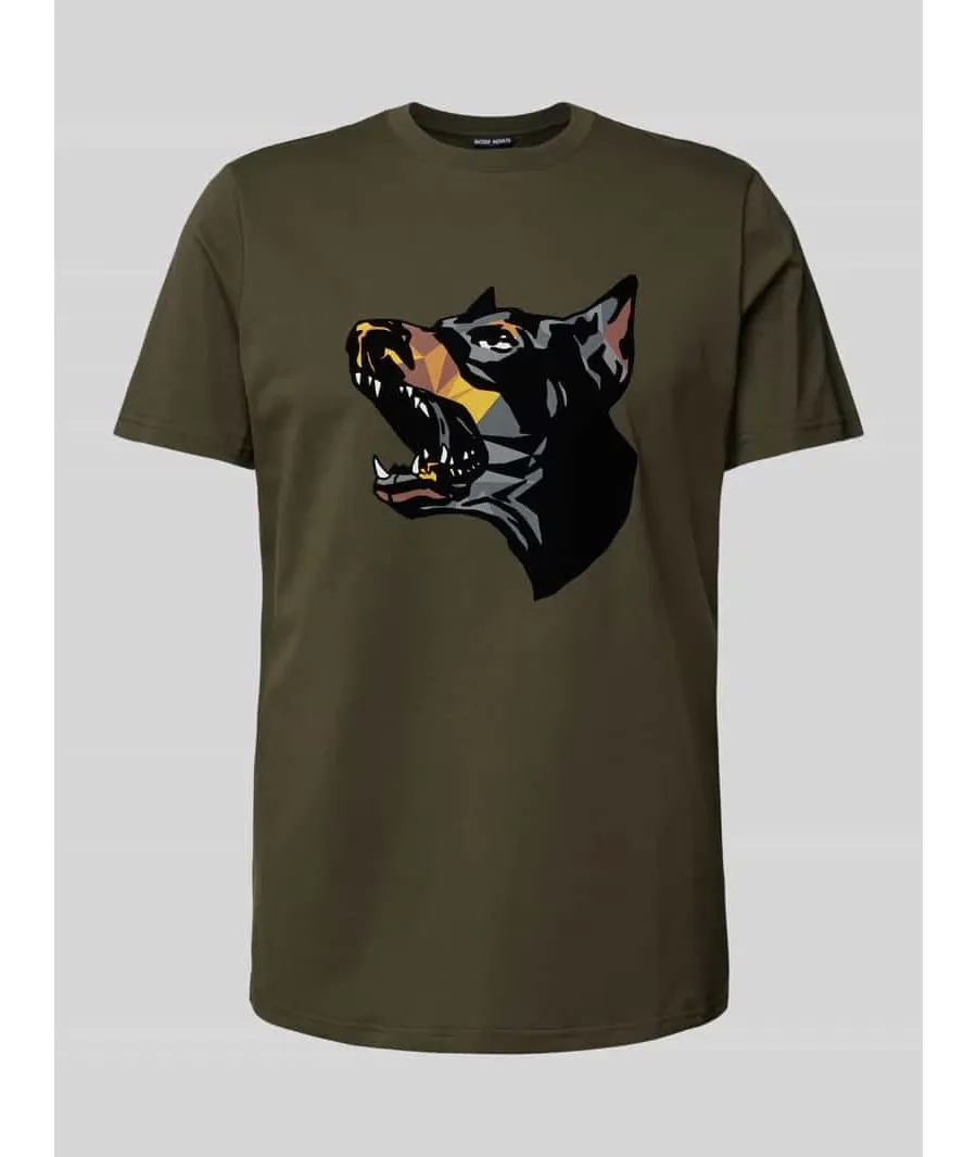 obrazek 1 T-shirt o kroju regular fit z okrągłym dekoltem