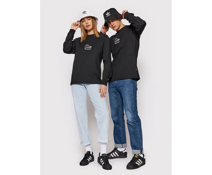 obrazek 1 Converse Longsleeve Icon Signature 10023637-A01 Czarny Standard Fit