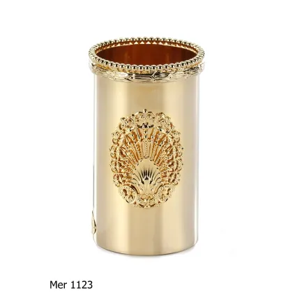 Zdjęcie Pojemnik na szczoteczki do zębów z pozłacanego brązu