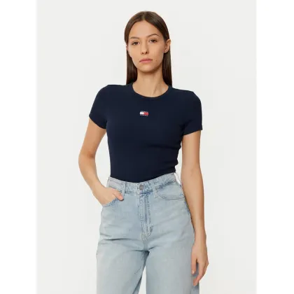 Zdjęcie Tommy Jeans T-Shirt DW0DW20463 Granatowy Slim Fit