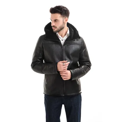 Picture Natural men's sheepskin jacket - A&A Vesa