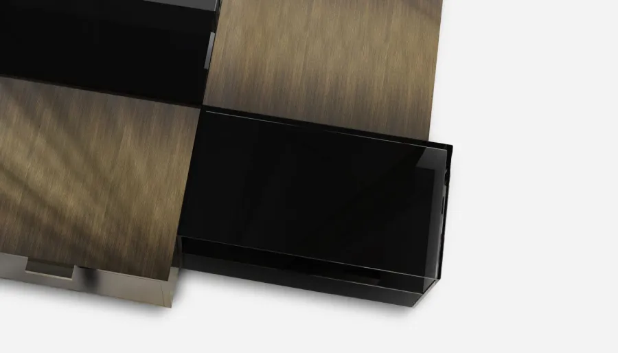 obrazek 2 Designerski stół - detale polerowany mosiądz - Porus Studio