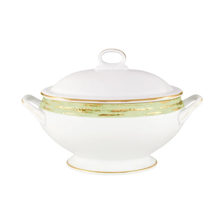 obrazek 18 Stylowy zestaw porcelanowej zastawy stołowej dla 12 osobowej rodziny - Porcel