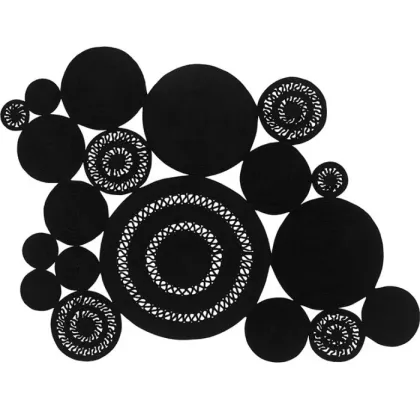 Picture Stylish, handmade Alyssa Patchwork Black carpet - Sitap