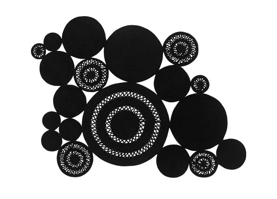 obrazek 1 Stylowy, wykonany ręcznie dywan Alyssa Patchwork Black - Sitap