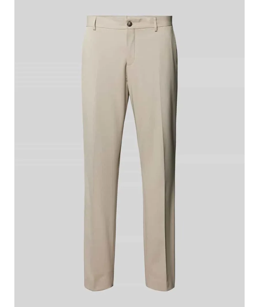 obrazek 1 Spodnie do garnituru o kroju slim fit zapinane na guzik i zamek błyskawiczny model ‘LIAM’