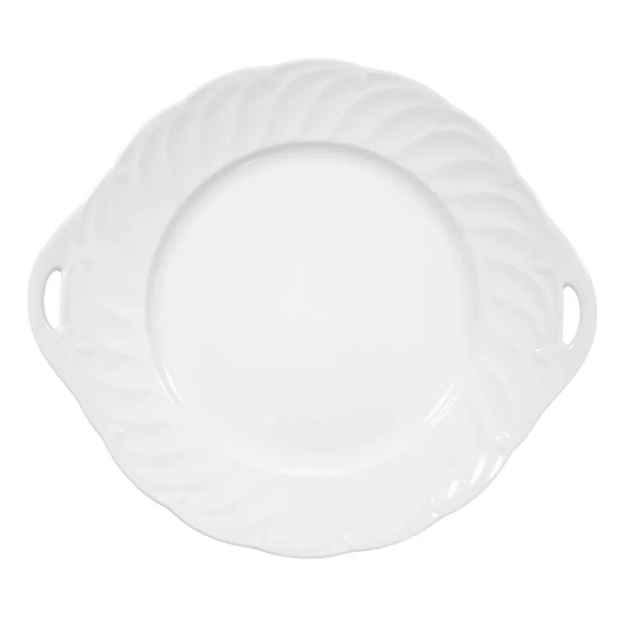 obrazek 1 Piękny porcelanowy talerz na ciasto z rączkami w stylu klasycznym - Seltmann Weiden