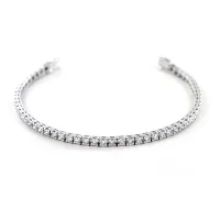 Picture Gold tennis bracelet with 4 carat diamonds