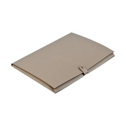 Picture A unique leather briefcase A4 23x31 cm in cappuccino color
