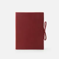 Picture Italian leather diary in burgundy color