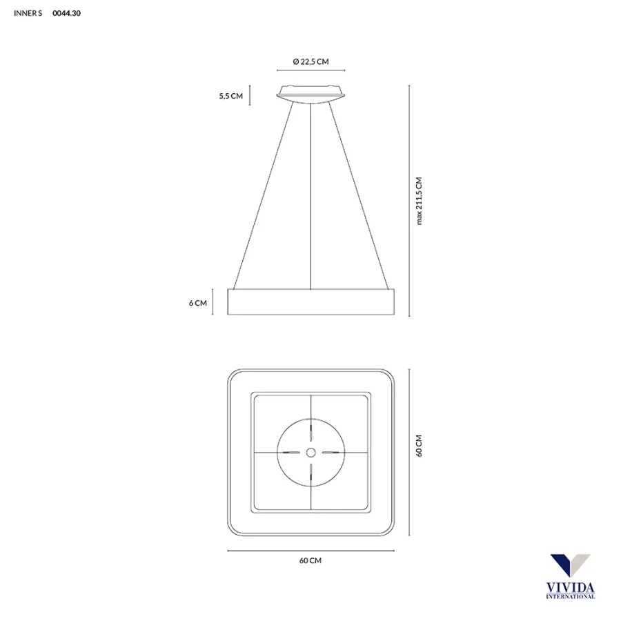 obrazek 3 Czarna lampa wisząca INNER S 60