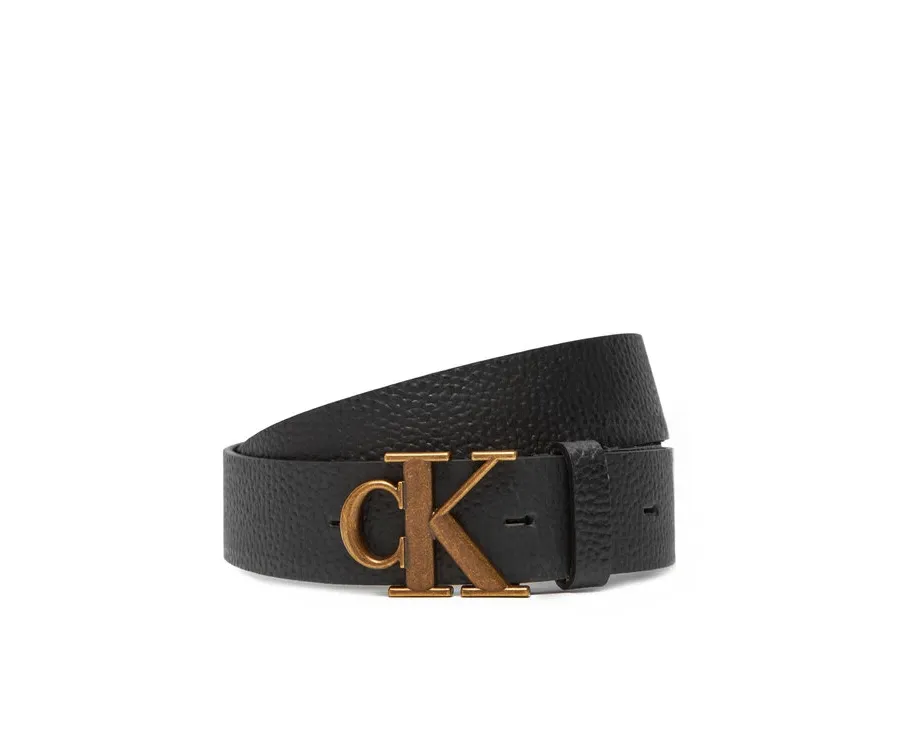obrazek 1 Calvin Klein Pasek Męski Monogram Buckle Fixed Belt 35Mm LV04G7025G Czarny
