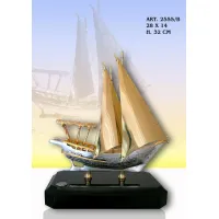 Picture Gilded ship statuette
