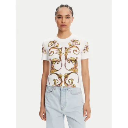 Zdjęcie Versace Jeans Couture T-Shirt 78HAH6P8 Biały Slim Fit