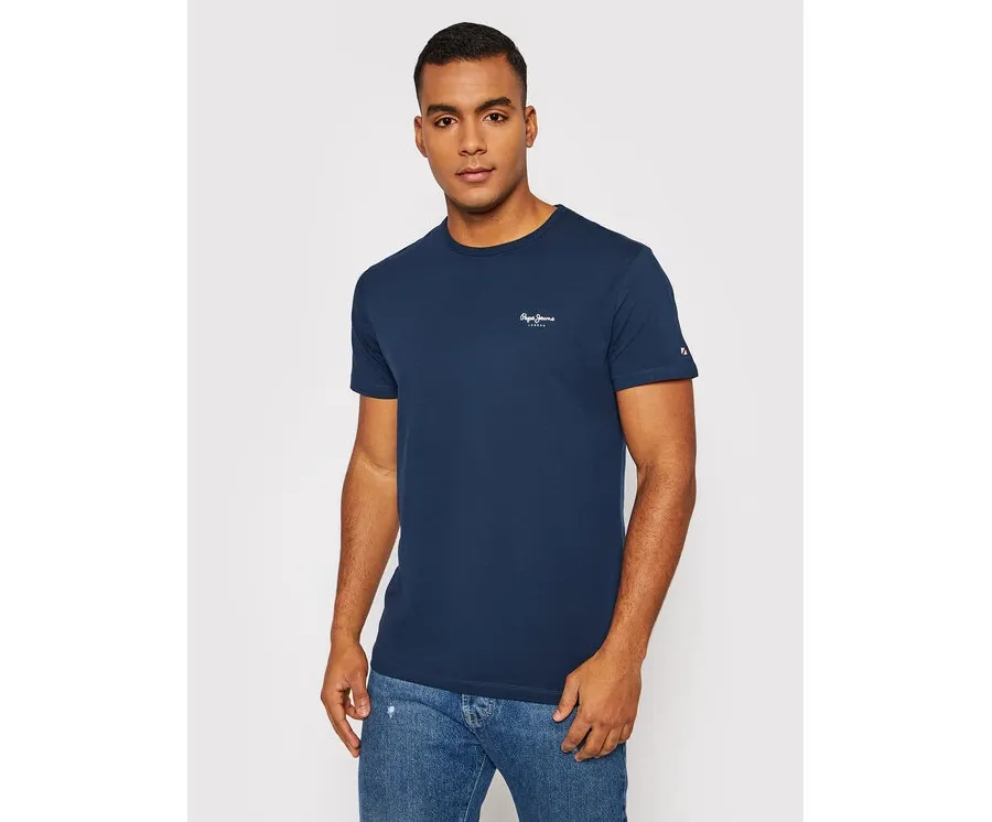 obrazek 1 Pepe Jeans T-Shirt Original Basic 3 N PM508212 Granatowy Slim Fit