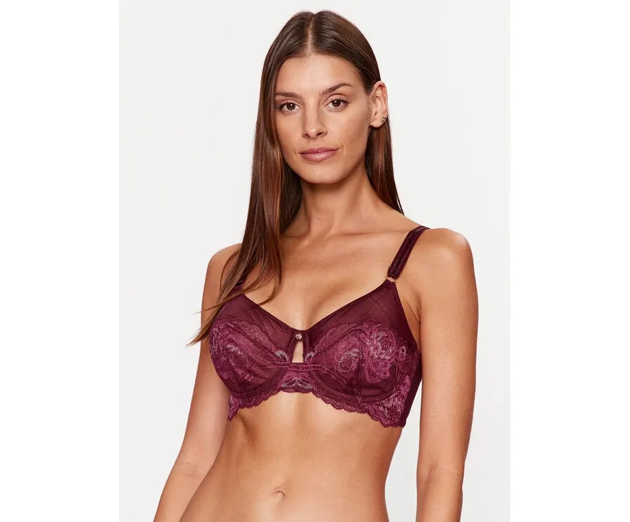 obrazek 1 Triumph Biustonosz z fiszbiną Wild Peony Florale W01 10215982 Bordowy